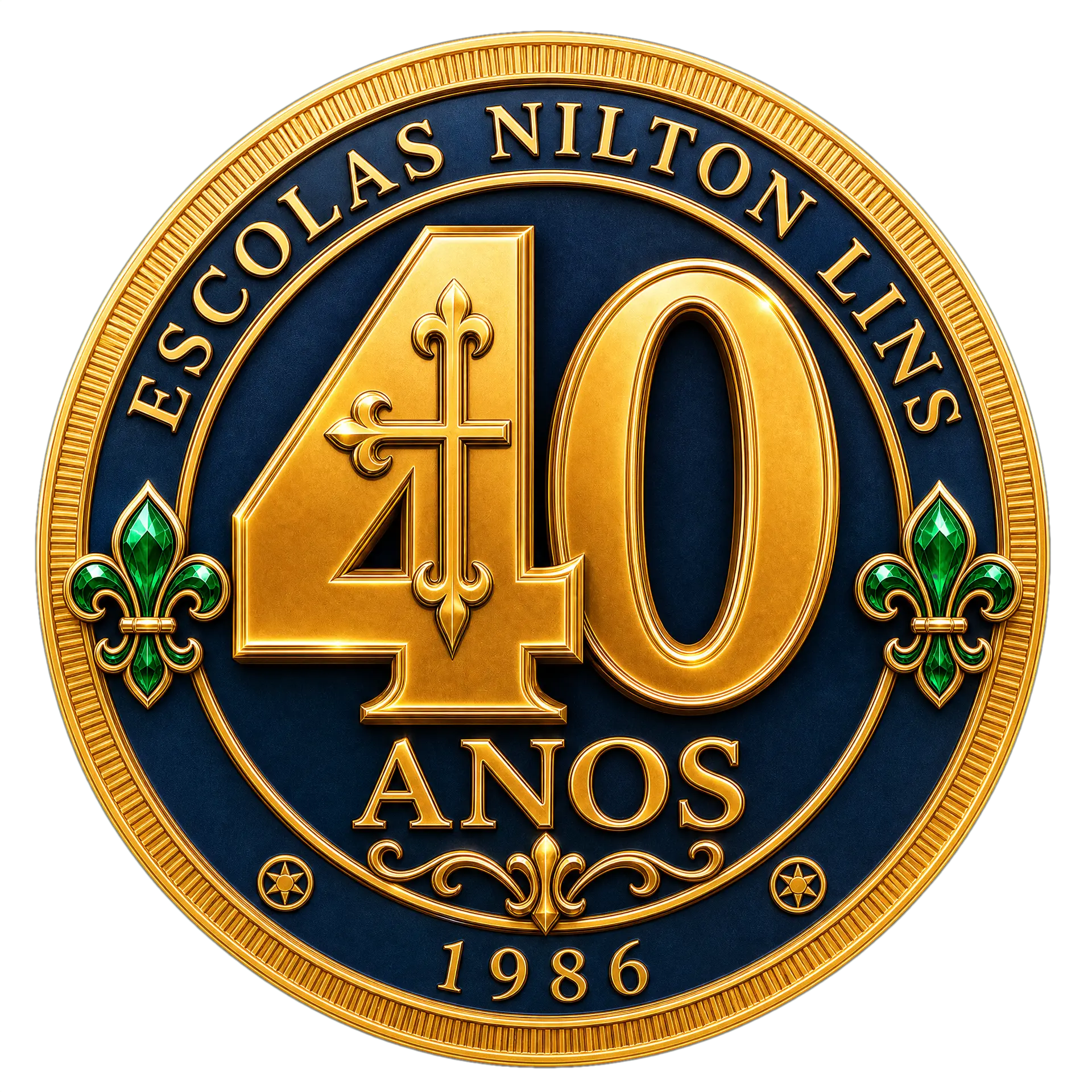 Selo comemorativo de 40 anos das Escolas Nilton Lins